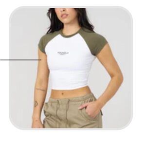 Young LA W441 Raglan Baby tee